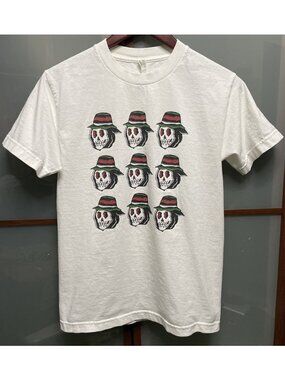 Dale Dreiling Artist Y2K Skull T-Shirt Size Small White Short Sleeve Vintage